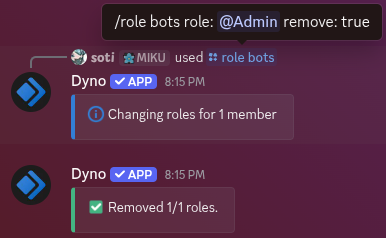 /role bots command example