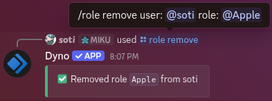 /role remove command example